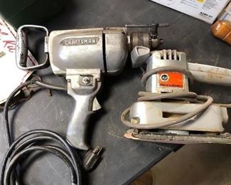 Craftsman 1/2" drill, B&D sander