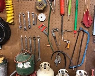 1" to 1 1/2' wrenches, jerry gas cans,