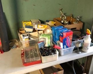 Old trophies for recycling, hunting goods, keys