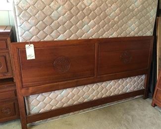 Teak wood headboard and frame