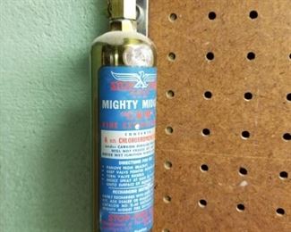 Vintage Brass Mighty Midge Miniature Fire Extinguisher...Excellant Condition