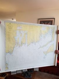 Wall size Vintage Map Martha's Vineyard to Block Island (2) available, Many wall size mid century maps available! 