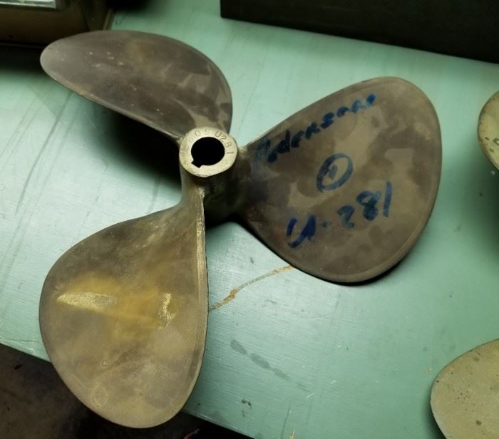 Large solid brass propellers