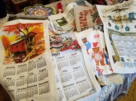 All original 1980's Calendar Linens, never used found folded and boxed!