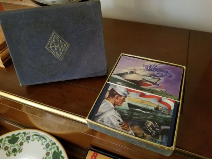 Vintage WWII playing cards, deck of signal cards also available