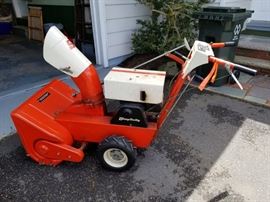 Vintage Simplicity Snow Thrower, Briggs Stranton engine