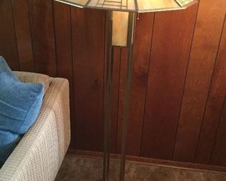 (2) FREDERICK RAYMOND MISSION STYLE  FLOOR LAMPS w/4 PULL CHAINS & FOOT DIMMER