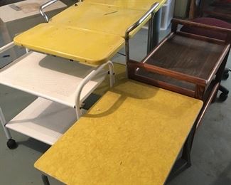 Vintage Tables and Tray stands