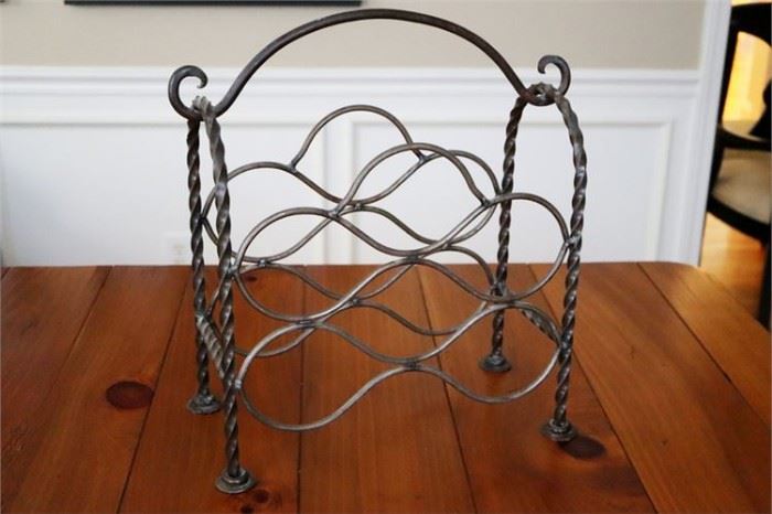 10. Cast Iron Wine Rack