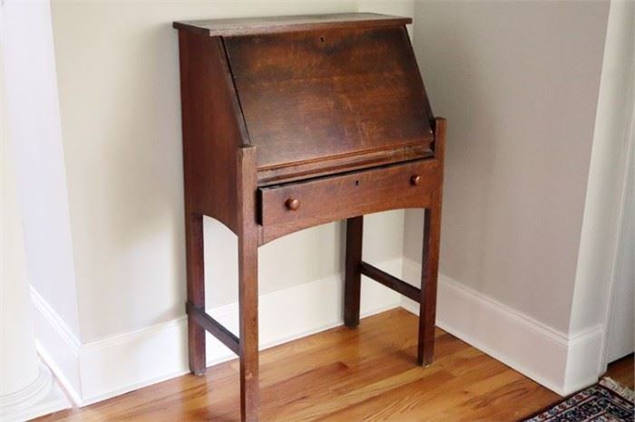 13. Antique Mission Style Secretary Desk