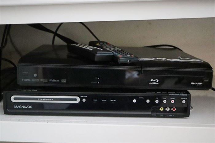 24. Magnavox DVD Recorder and Sharp Blu Ray Player