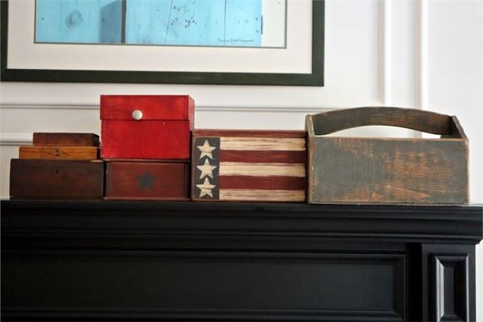 34. Lot of Seven 7 Wooden Boxes