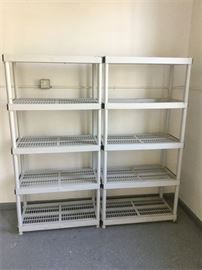 46. Pair of Plastic Shelving Units