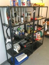 53. Contents of Two Metal Shelves