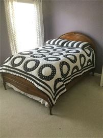 66. Circa 1920s Headboard with Bedding