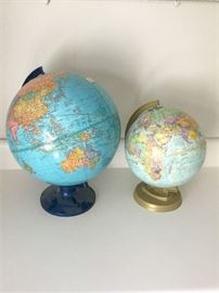 75. Two Terrestial Globes