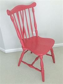 77. Windsor Chair in Red Paint