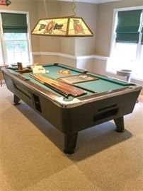 84. Bar Size Quality Coin Operated Pool Table