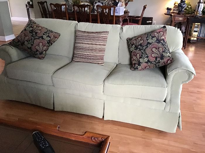 Flexsteel Sofa to match. Both pieces are light Sage Green ( color in photo's is distorted)