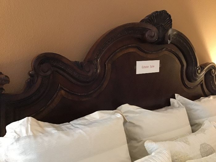 Ornate carving on Headboard and Footboard