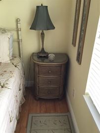 Pair of Rattan Night Stands