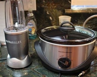 Nutri Bullet and Hamilton Beach Crock Pot