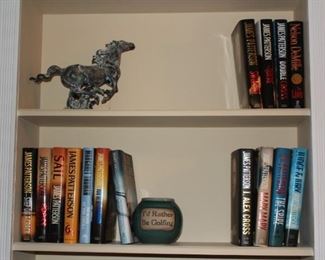 Books, Horse Sculpture and Pot