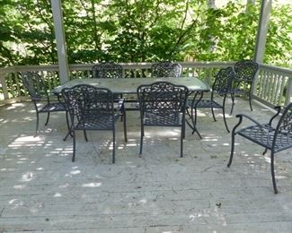 Outdoor table with 8 chairs