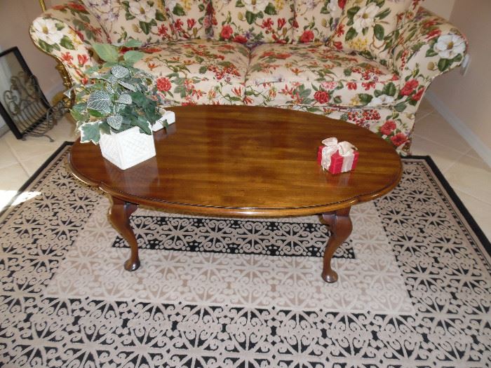 Oval coffee table, Cherry