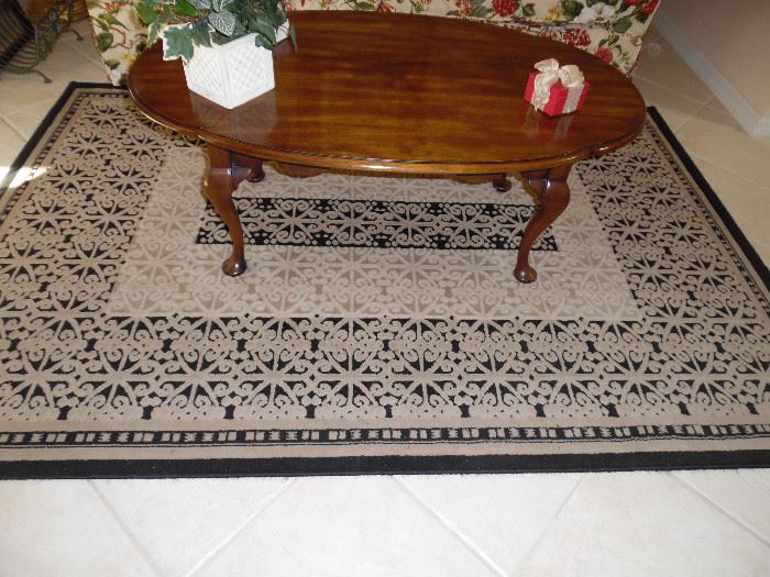 Black and Taupe Rug
