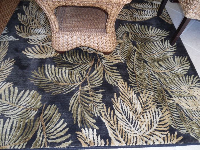 Palm design lanai rug