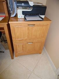 Wood, 2 drawer file cabinet