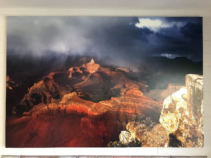 Retired Grand Canyon Image titled “Canyon Storm” by Elaine Morgan of Sedone, last available 60”x40” sold for $5,300.   