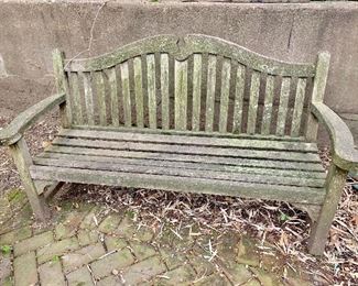Smith & Hawken teak benches (2)