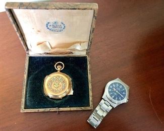 Pocket watch in original box, Swiss watch