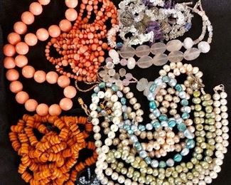 Necklaces, pearls, coral and more