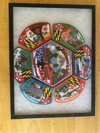 Framed Baltimore Boy Scout Badges Circa 2005 #1 https://ctbids.com/#!/description/share/136877