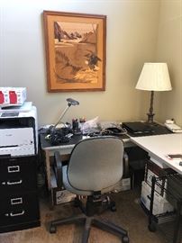 Office Desk and Chair, great printer with cartridges