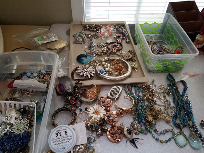 Costume jewelry all types some vintage.