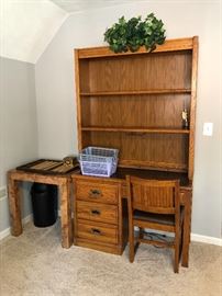 Bookcase built in desk