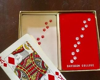 deck of vintage Davidson College playing cards