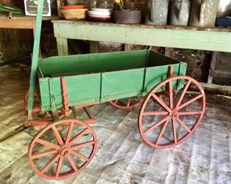  Antique wooden cart 