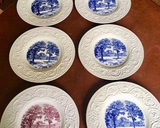 6 Wedgwood plates ~ Davidson College Chambers Building