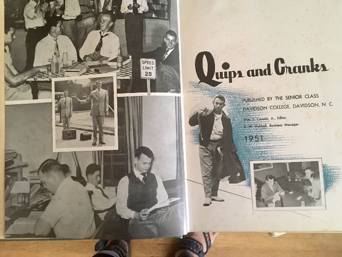  Several 1950s & 1960s Davidson College yearbooks 