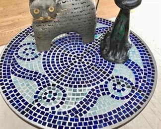 Mosaic Table with Cats