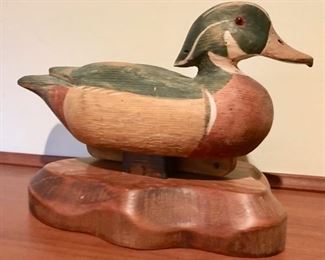 Wood Duck Decoy by RD Louis C. 1978 - signed