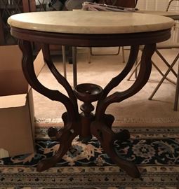 Marble Top Victorian Side Table