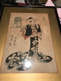 Vintage Oriental Framed Art