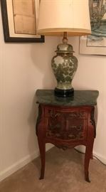 Small Side Cabinet & Beautiful Lamp