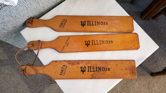 Really cool fraternity paddles several 